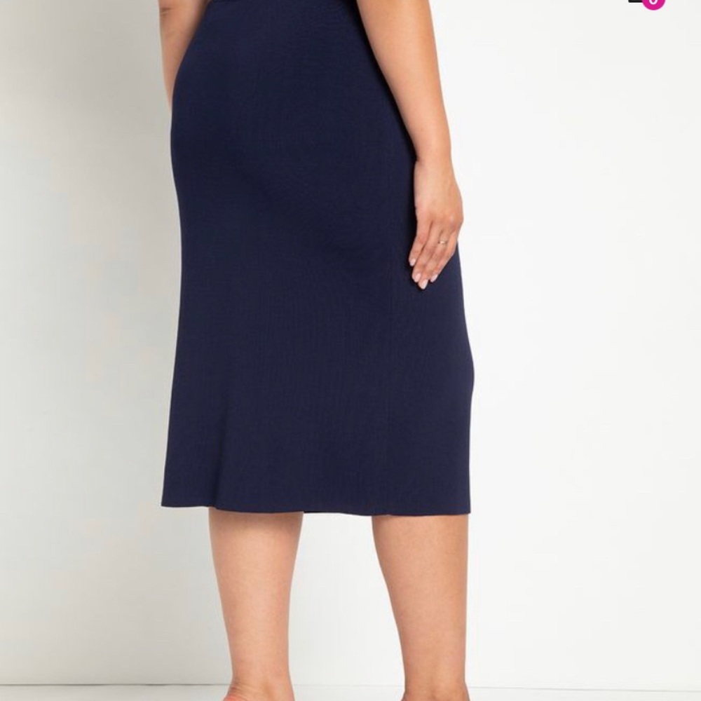 ELOQUII NWT Evening Blue Midi Skirt - Plus Size 18/20 - Picture 2 of 2